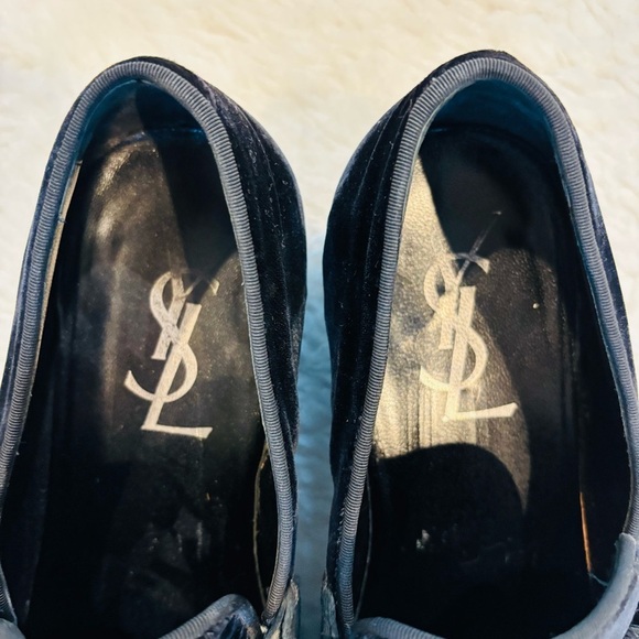 Yves Saint Laurent YSL Black Velvet Loafers size EU 40 US 7.5 main image 4